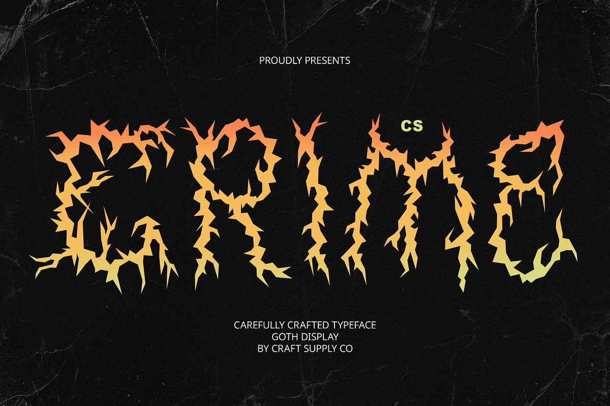CS Crime – Black Metal Font, a Blackletter Font by Craft Supply Co. (Photo 1 of 8)
