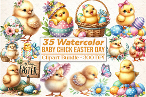 Baby Chick Easter Day Sublimation, an Animal Illustration by DreamCafeArt
