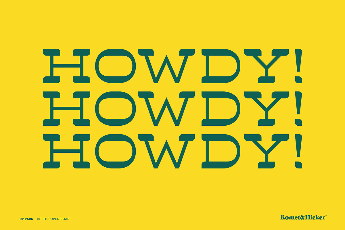 RV Park - Hit the Open Road!, a Slab Serif Font by Komet & Flicker (Photo 4 of 14)