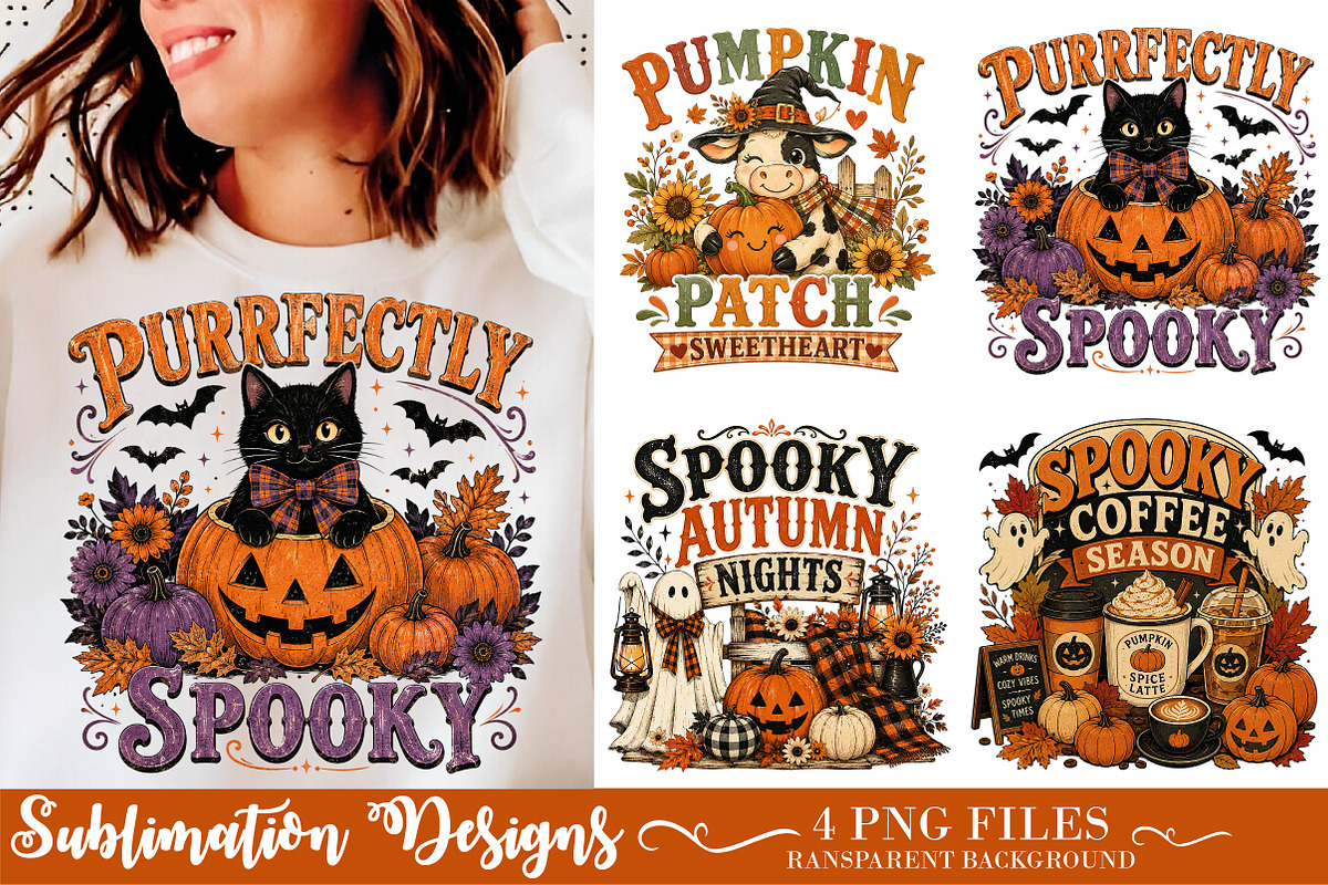 Halloween Sublimation PNG, a Work Illustration by SinaCreation (Photo 1 of 5)
