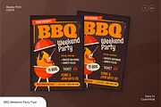 BBQ Weekend Party Flyer, a Flyer Template by Annora Studio (Thumbnail 1 of 6)