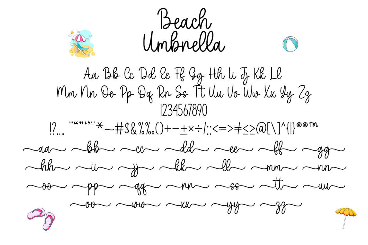 Beach Umbrella Duo, a Script Font by DN Creative (Photo 9 of 10)