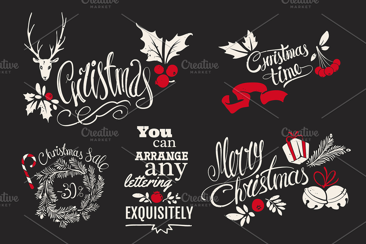 Christmas Hand-drawn Design Elements, a Decorative Illustration by Adiemus (Photo 5 of 8)