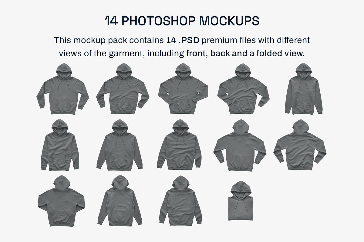 IND4000 Hooded Pullover Mockups, a Shirt Mockup by GraphicHero (Photo 2 of 9)