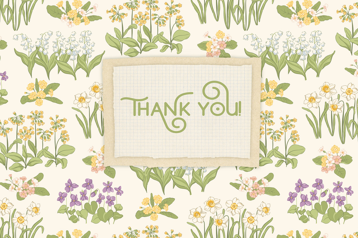 Vintage Spring Floral Patterns, a Pattern Graphic by PATTERNS etc. (Photo 19 of 19)