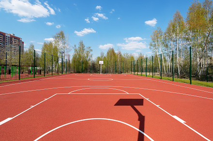 Outdoor basketball court