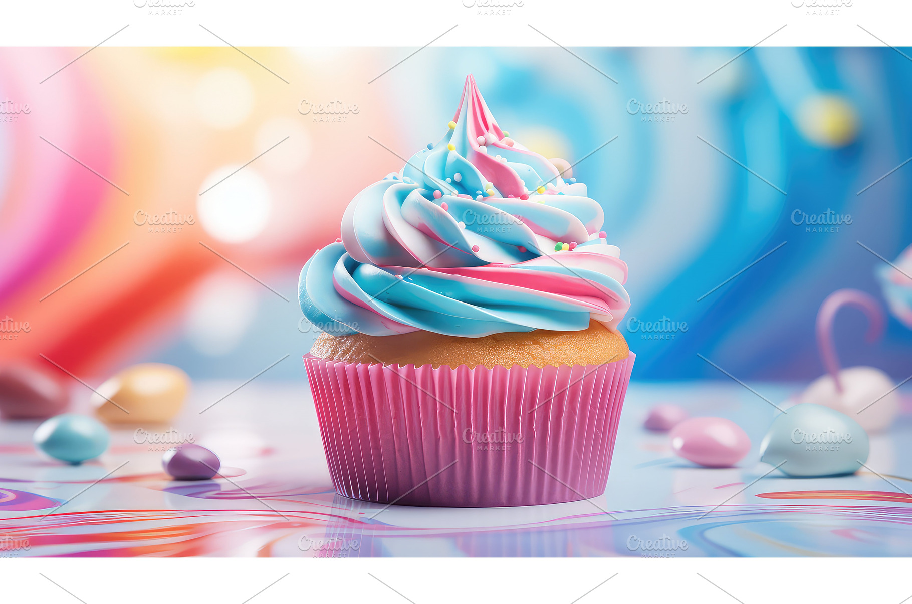 dessert swirl cupcake food ai, a Background Photo by pikepicture