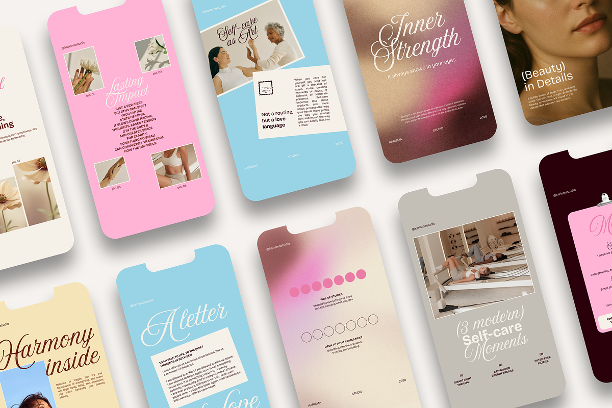 Self-Care Instagram Canva Templates, a Social Media Template by Karisma Studio (Photo 7 of 10)