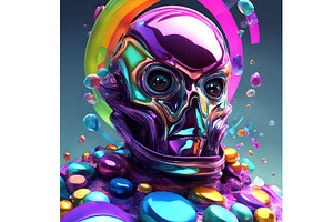 Galaxy Alien, a Technology Illustration by Sharon Schwalbe