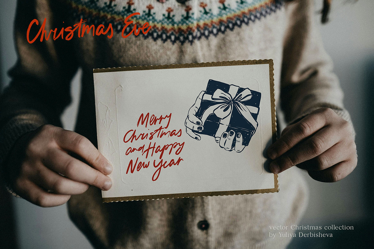 Christmas vector illustration doodle, an Object Illustration by Yuliya Derbisheva (Photo 8 of 12)