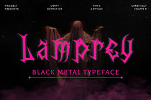 CS Lamprey – Black Metal Font
