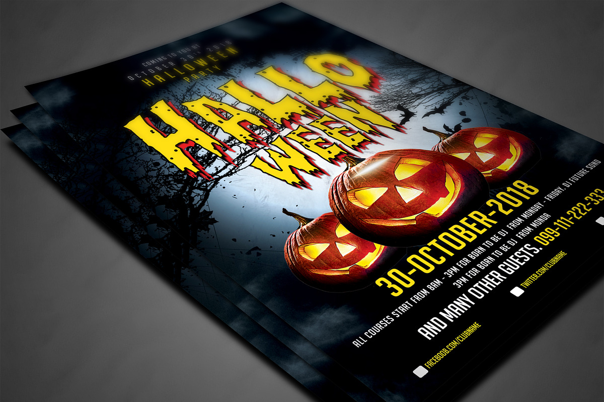 Halloween Party Flyer, a Flyer Template by AfzaalGraphics (Photo 3 of 4)