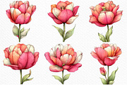 Whimsical Spring Tulip Flower Clipar, an Illustration by Craft Nest (Thumbnail 3 of 11)