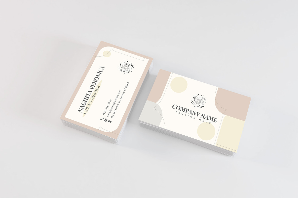 Soft Minimalist Business Card, a Business Card Template by Artnivora.Std