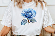 Baby Blue and Silver Glam Roses, an Illustration by Pixels.Craft (Thumbnail 4 of 7)