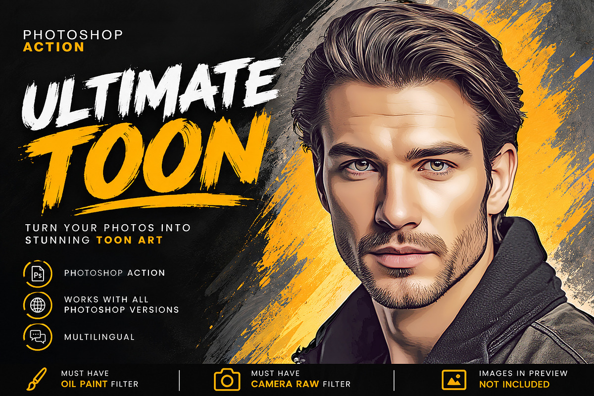 Ultimate Toon Photoshop Action, an Action Add-On by iHemalaya (Photo 1 of 4)