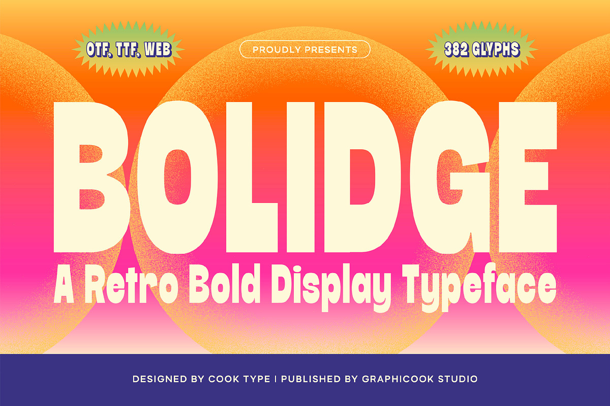 Bolidge, a Sans Serif Font by graphicook (Photo 1 of 10)