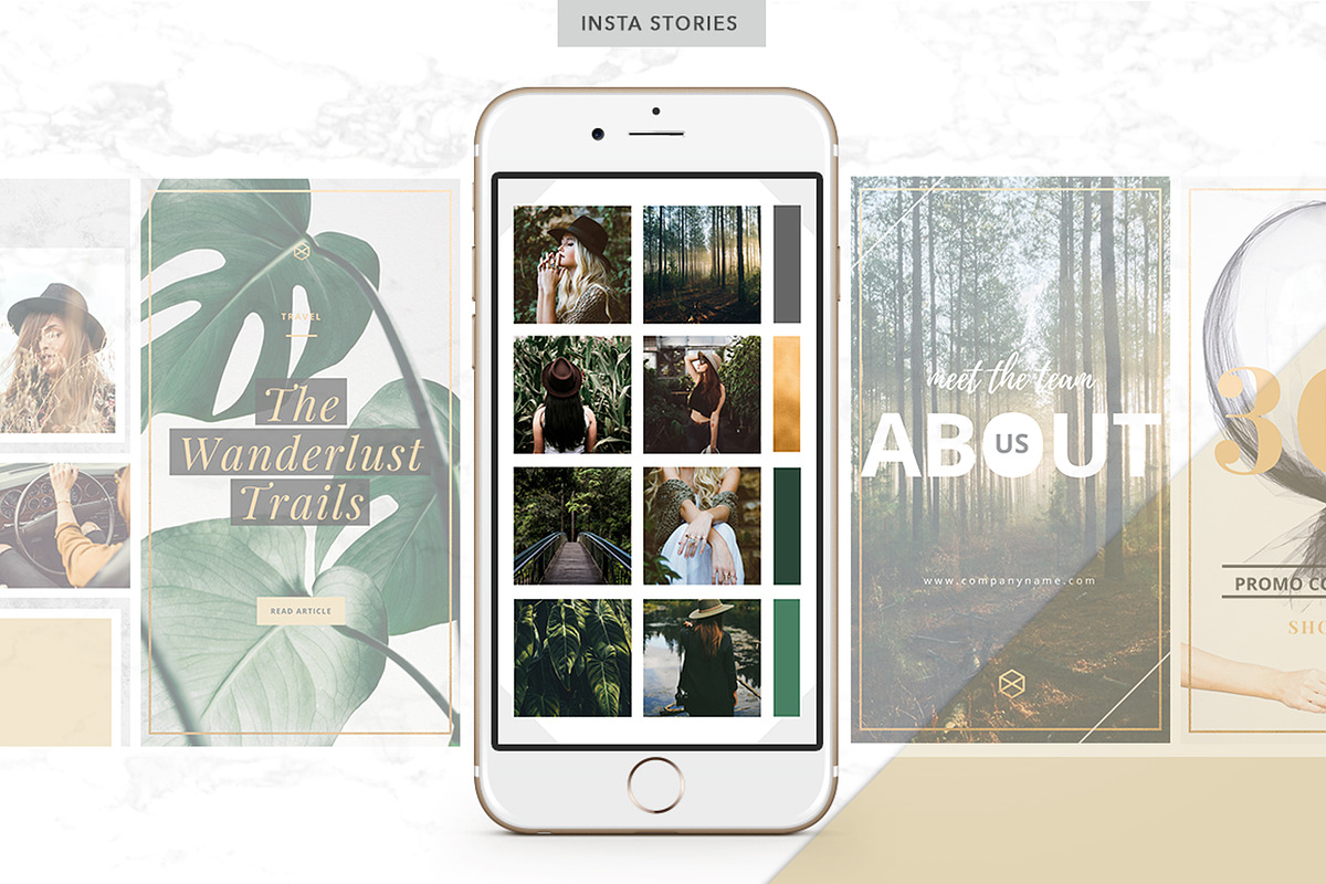 CANVA & PPT | Golden Social Media, a Social Media Template by Marigold Studios (Photo 4 of 12)