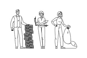 graph financial performance vector, a Person Illustration by pikepicture