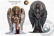 Isis Egyptian goddess clipart set, a Person Illustration by ThatsDesignArt (Thumbnail 6 of 10)