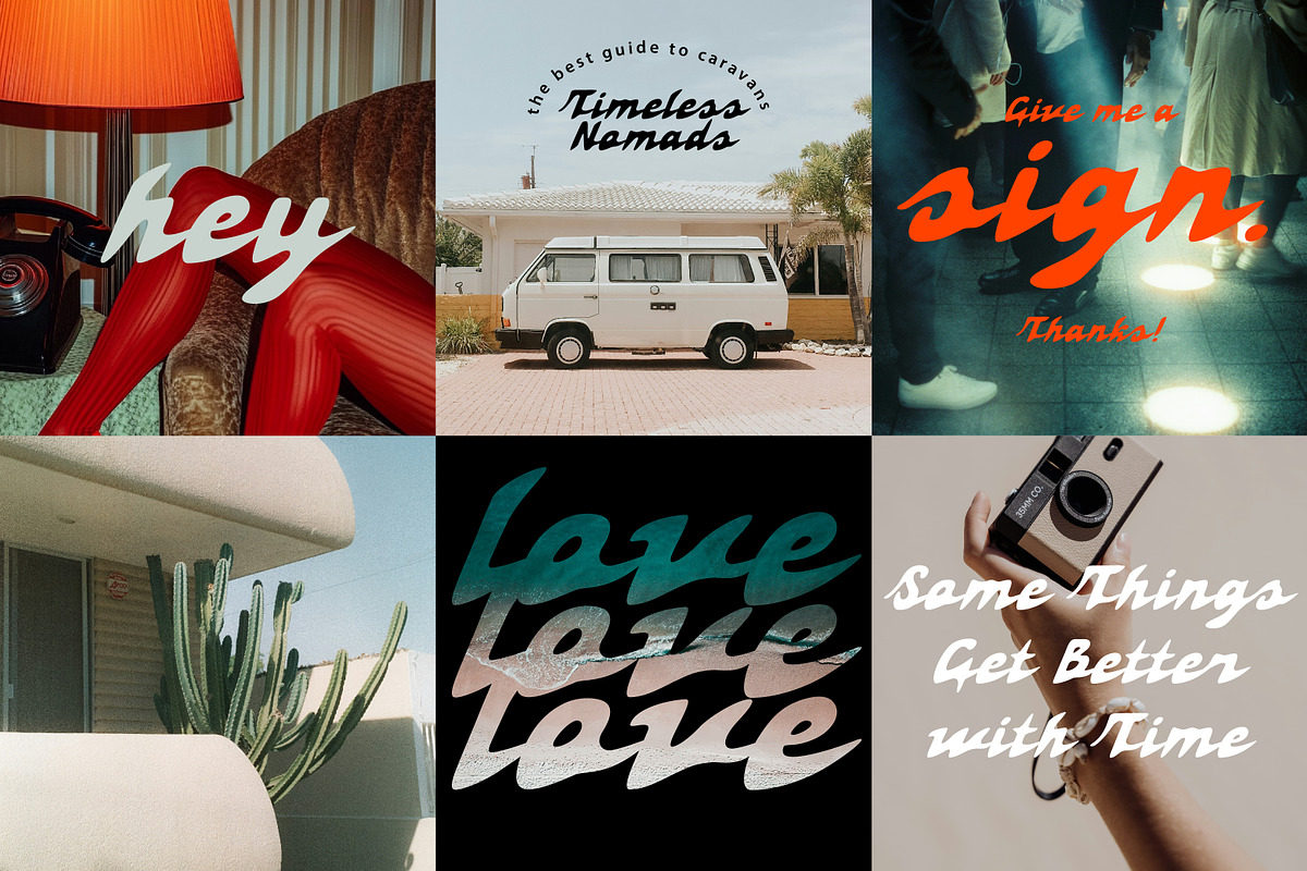 Vintedge Nostalgic Vibe Script Font, a Script Font by Struvictory.art (Photo 2 of 9)