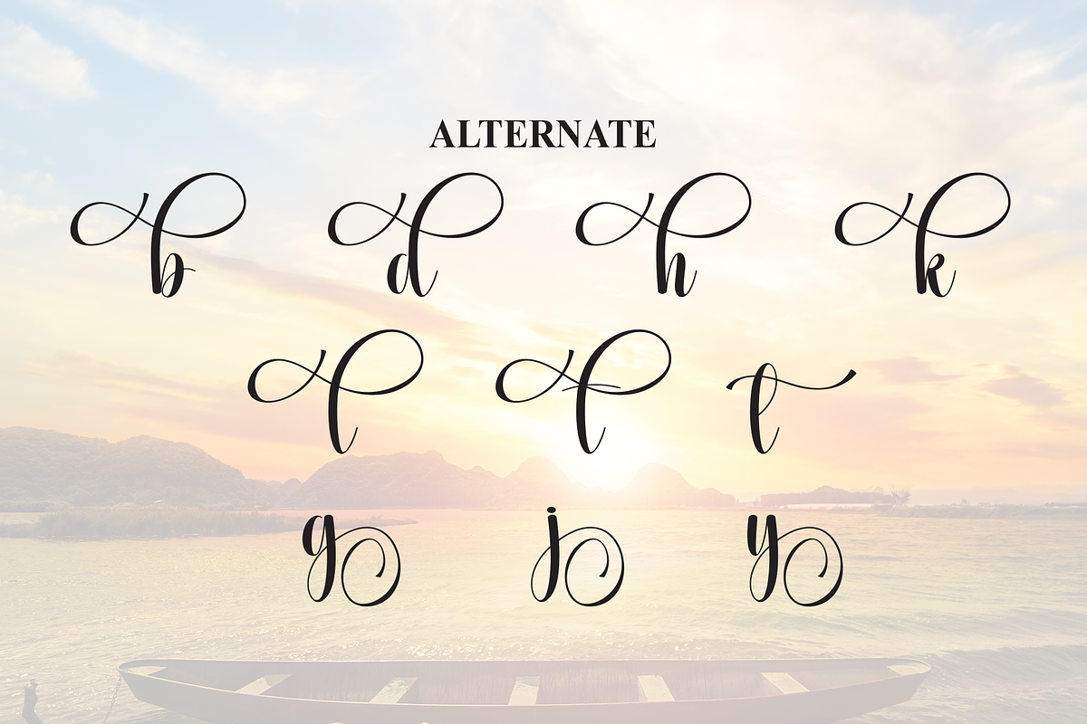 Monday Aftershine | Script Font, a Handwritten Font by Scratchones (Photo 8 of 9)