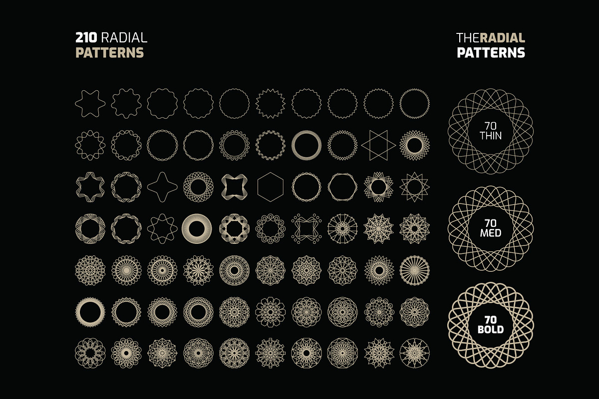 Radial Patterns Kit, a Pattern Graphic by Juru Rancang Graphic (Photo 2 of 6)