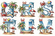 Summer Beach Doodle Alphabet Clipart, an Illustration by OK Design (Thumbnail 3 of 5)