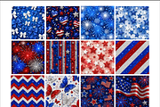 4th of July Glitter Digital Papers, a Texture Graphic by Printable Design Store (Thumbnail 3 of 3)