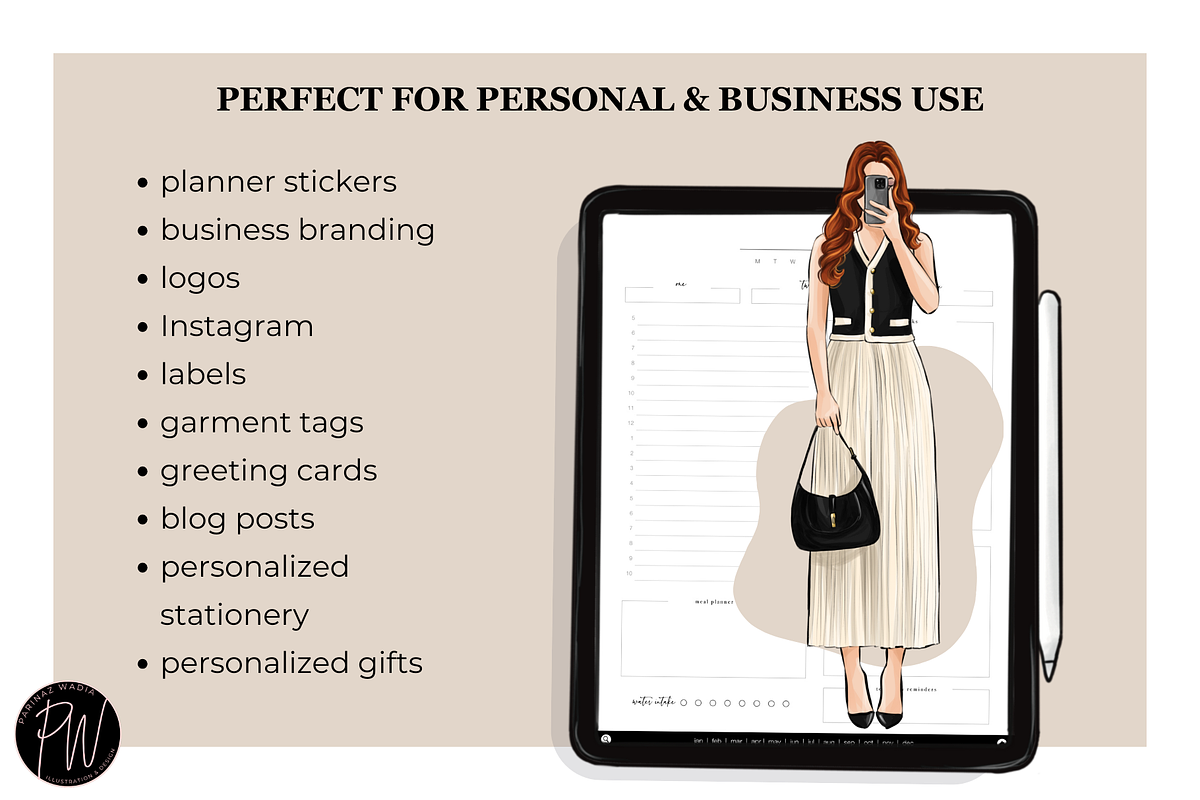 Fashion Girls 52 clipart png, a Person Illustration by Parinaz Wadia Design (Photo 10 of 10)