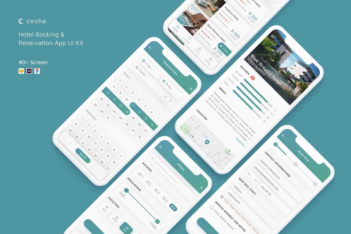 Cesha - Hotel Booking & Reservation, an App Template by Betush (Photo 1 of 6)