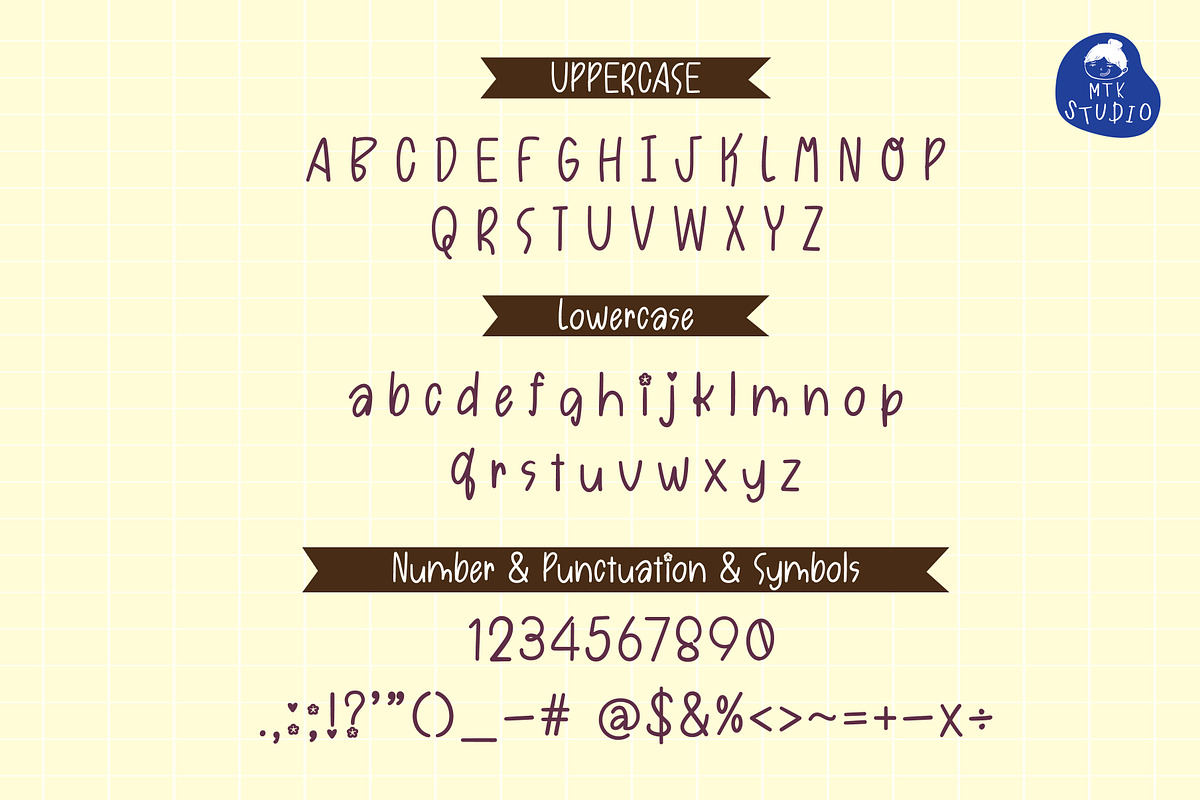 BanoffeePie - Cute Handwritten Font, a Handwritten Font by MTK Studio (Photo 2 of 6)