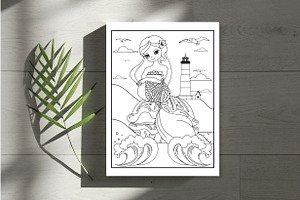 200 Vector Mermaid Coloring Pages