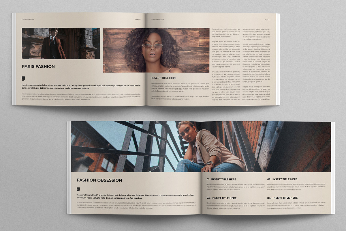 Fashion Magazine Template Landscape, a Magazine Template by E-Type (Photo 5 of 7)