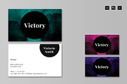 VICTORY Business Card Template, a Business Card Template by Nectarine (Thumbnail 2 of 9)