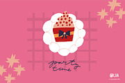 Piece of Cake Birthday Cake Clipart, a Decorative Illustration by Olia (Thumbnail 15 of 19)