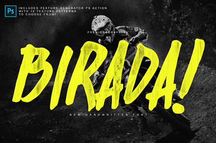 Birada! Font + PS Action