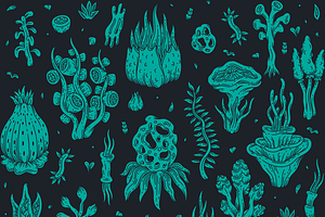 Alien Flowers Pattern