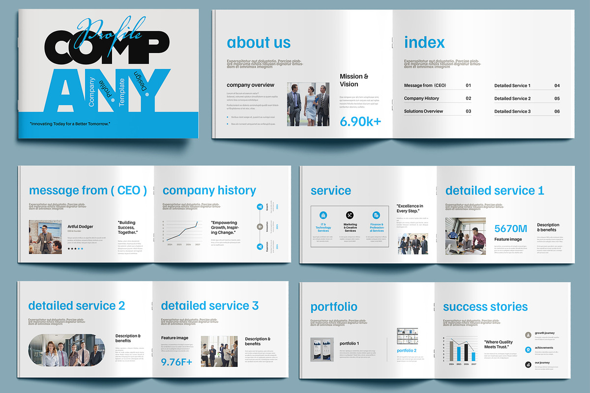 Company Profile Template, a Brochure Template by MightyDesign (Photo 1 of 9)