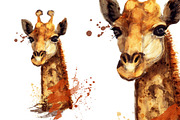 Set giraffe portraits .4 styles, an Animal Illustration by art_mouse (Thumbnail 5 of 6)
