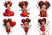 Whimsical Valentines Fairy Clipart, an Illustration by Libby Wishes (Thumbnail 5 of 8)