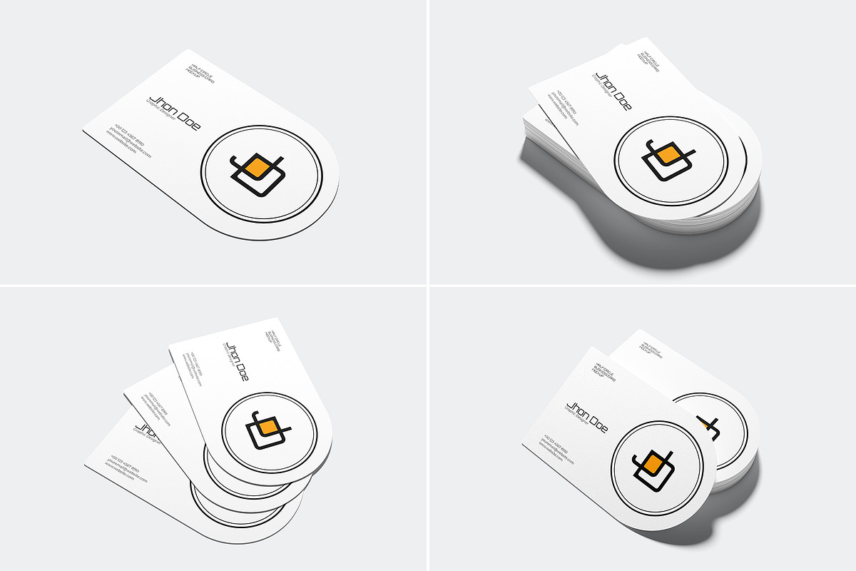 Half Circle Business Card Mockup, an Advertising Mockup by Rizky Audymas (Photo 2 of 6)