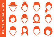Man and Woman Silhouette heads, an Object Graphic by nandinigraphics (Thumbnail 1 of 3)