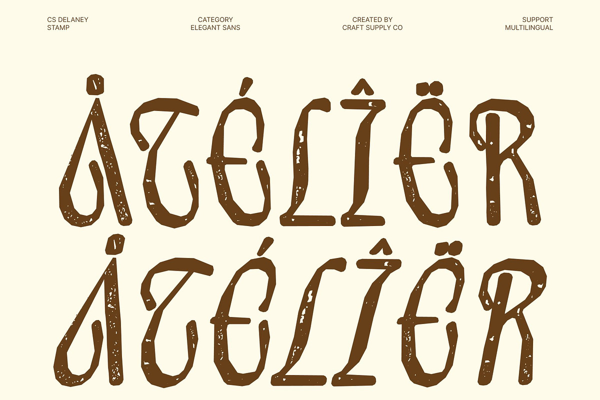 CS Delaney Stamp, a Sans Serif Font by Craft Supply Co. (Photo 7 of 8)