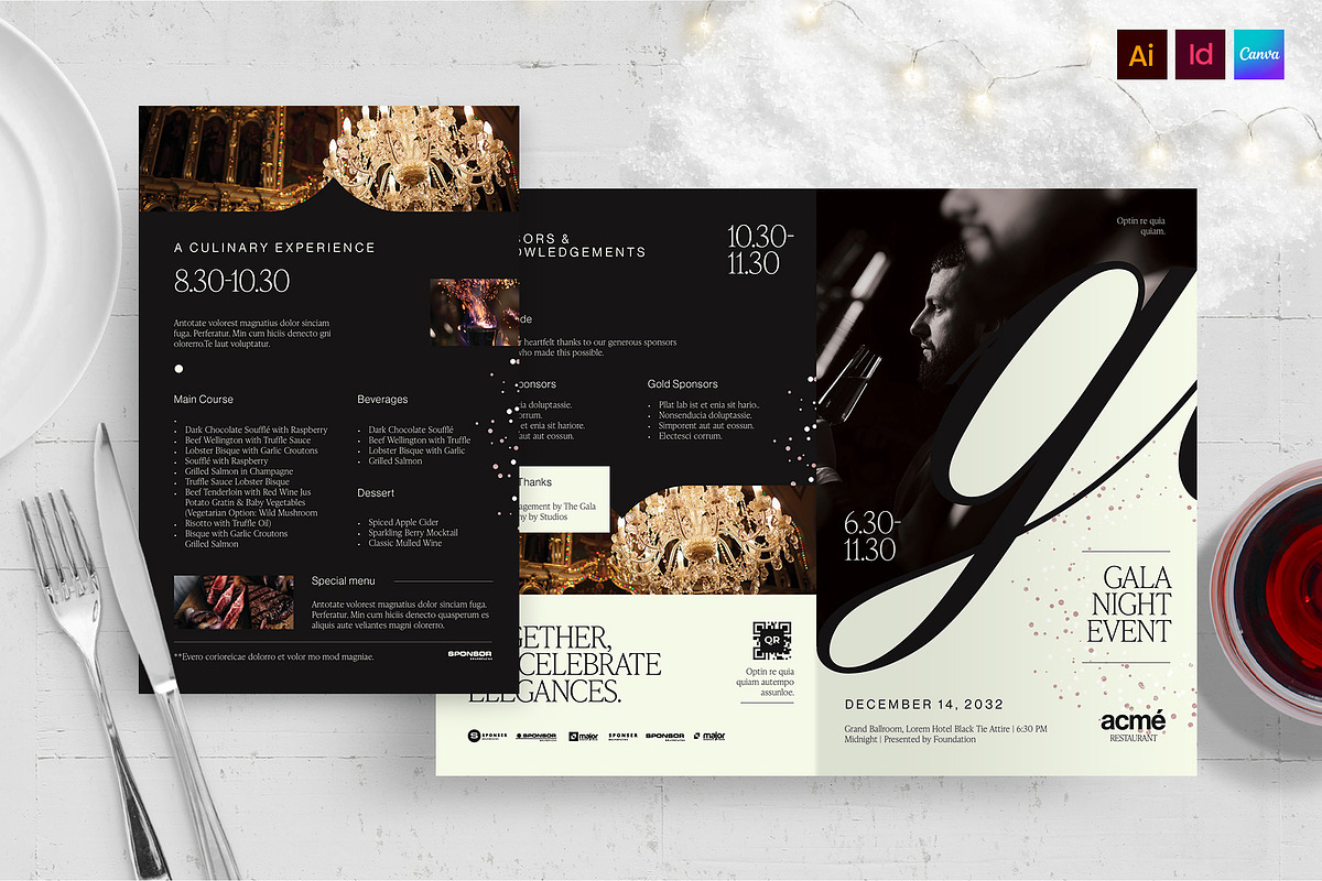Gala Event Brochure Template, a Brochure Template by BrandPacks (Photo 2 of 5)