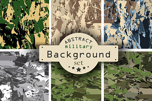 6 Camouflage Backgrounds Collection.