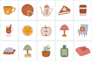 Winter Everyday Color Icon Set