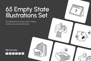 65 Empty State Illustrations, an Empty State Illustration by Prosymbols