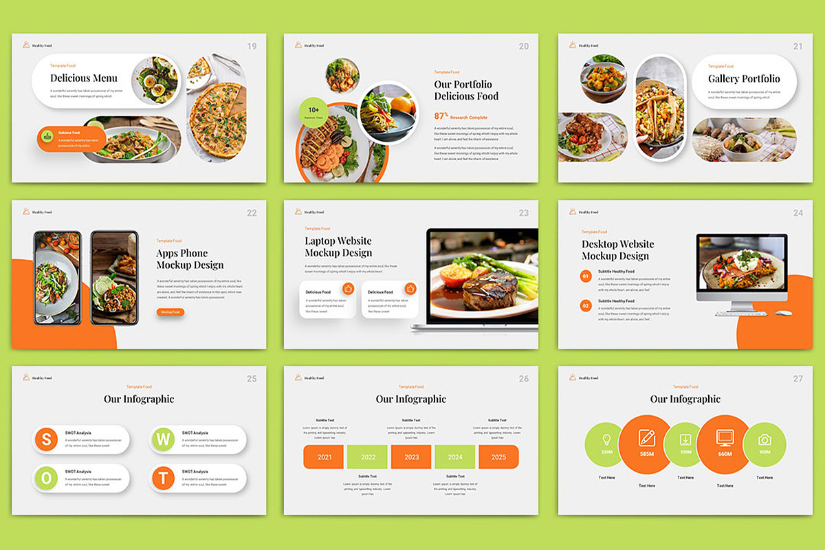 Healthy Food Presentation Template, a Presentation Template by TypeMakers (Photo 2 of 5)