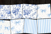 Blue Patterns Digital Paper, a Pattern Graphic by Design Scotch (Thumbnail 3 of 8)